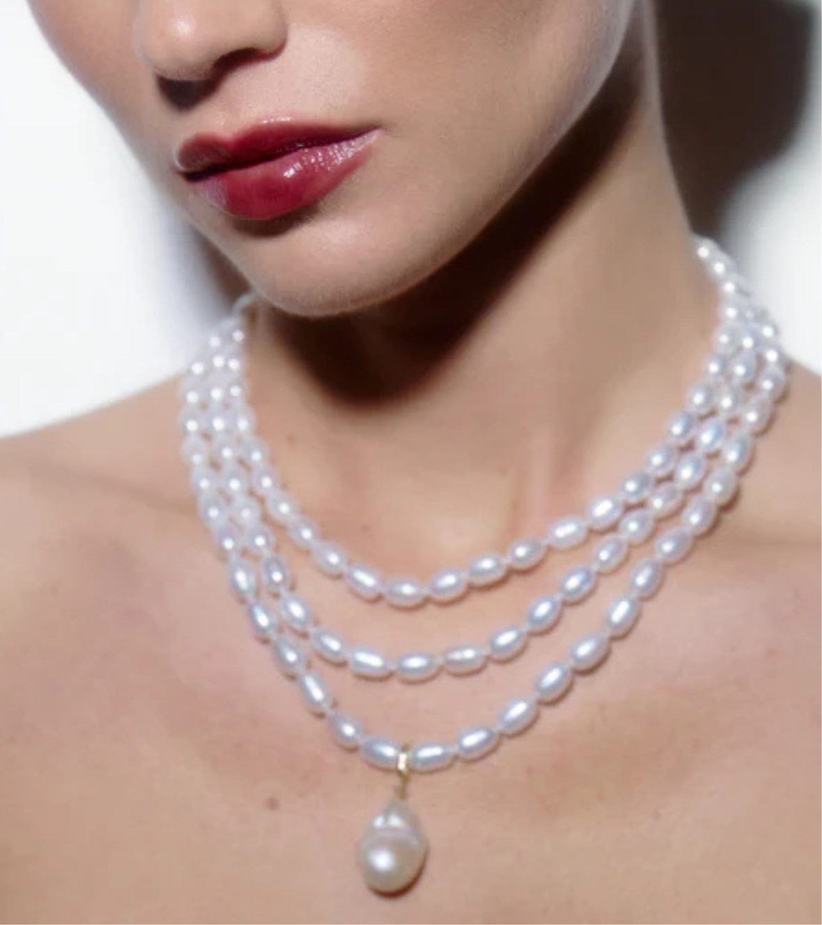 Amore Drop Pendant 3 Row